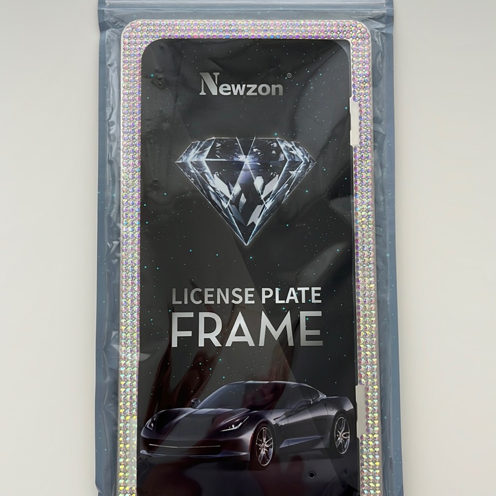 License Plate Frame With Rhinestones